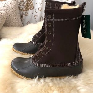 L.L. bean 10" Shearling-Lined Bean Boots
